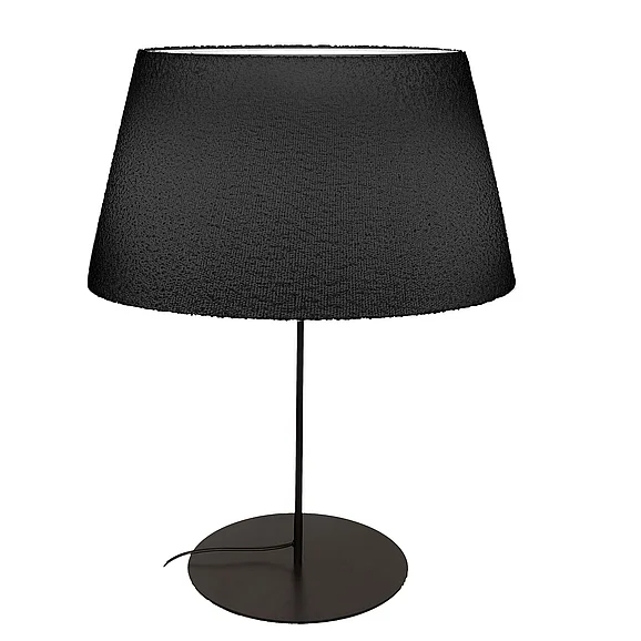 Dainolite Dalia 1 Light Wall Lamp in Matte Black with Black Boucle Shade DAL-281T-MB-511