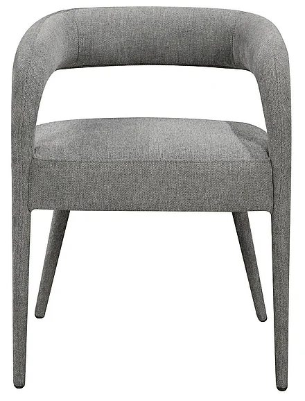 Moti Furniture Galway Metal Side Chairs in Dark Gray Fabric (Set of 2)