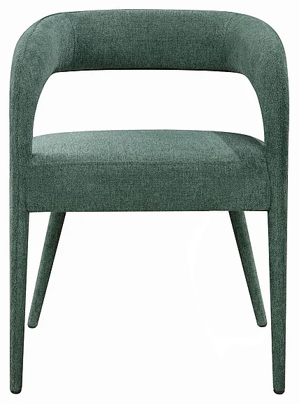 Moti Furniture Galway Metal Side Chairs in Teal Linen Fabric (Set of 2)