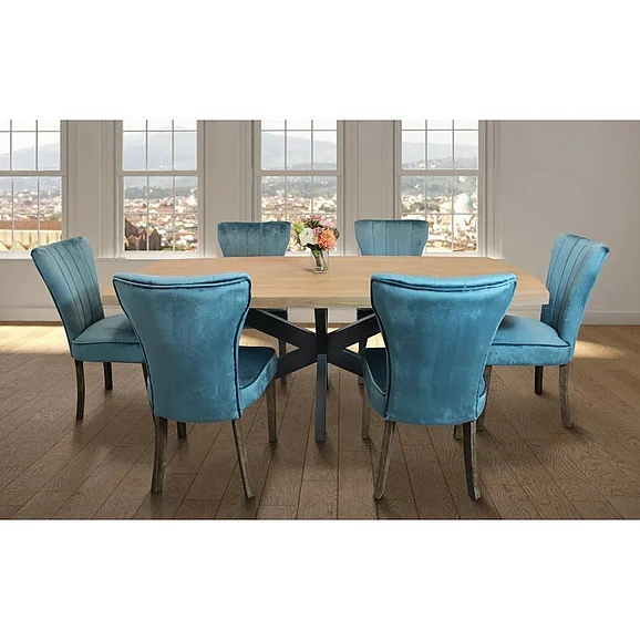 Moti Furniture Logan 7pc Dining Set in Natural