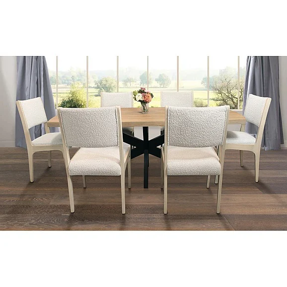 Moti Furniture Logan 7pc Dining Set in Natural
