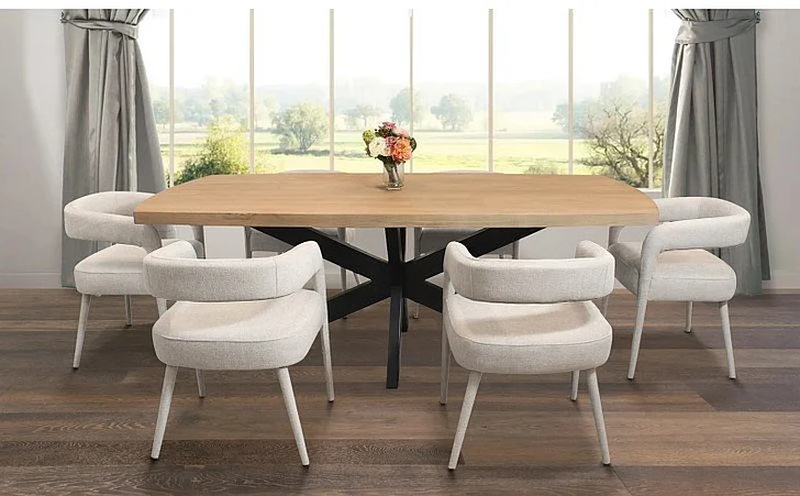 Moti Furniture Logan 7pc Dining Set in Natural