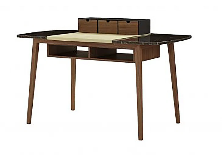 J&M Dana Modern Office Desk in Warm Walnut 18077 CLOSEOUT