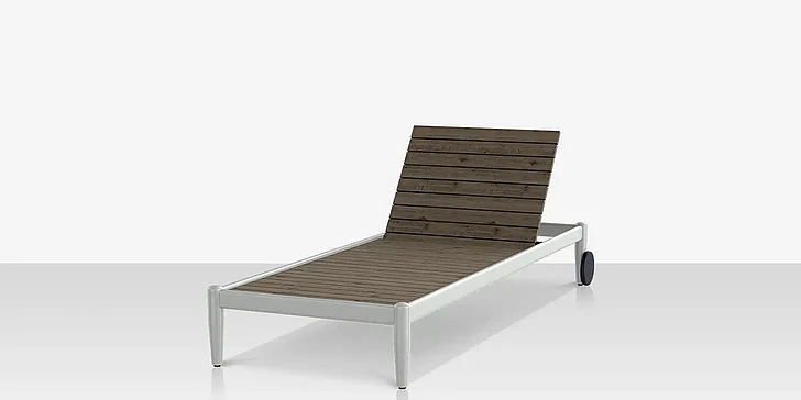 DecoScape Danish Slatted Armless Chaise SF-1027-134-SLA