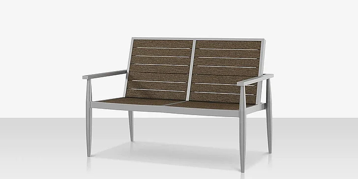 DecoScape Danish Slatted Loveseat SF-1027-102-SLA