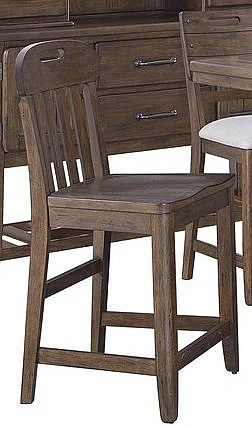 Emma Mason Signature Mariposa Slat Counter Chair (Set of 2) in Spice Brown