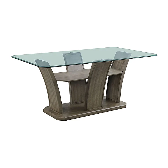 Elements International Dapper Grey Rectangular Dining Table DPR300DTB