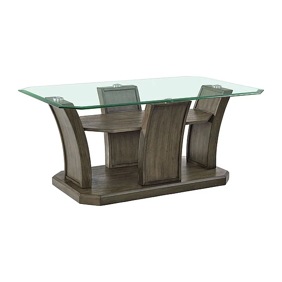 Elements International Dapper Rectangular Coffee Table Grey TPR350CT