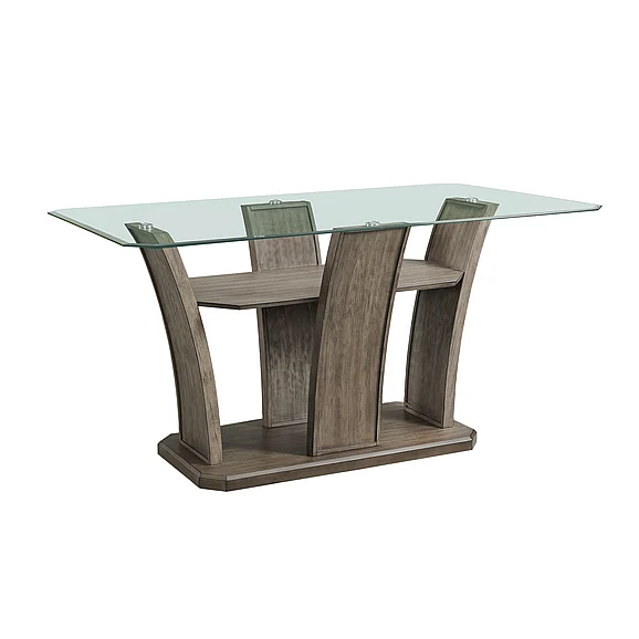 Elements International Dapper Grey Rectangular Counter Table DPR300CDTB