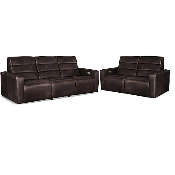 Theodore Alexander Seated Motion Dario 2pc Living Room Set in Motion Brown