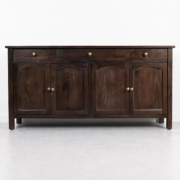 Kumu International Helena 71" 4-door solid mango wood sideboard, Dark Walnut Sarah_Helena_2433