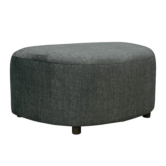 LH Home Isabella Ottoman in Polished Pewter DAV027-OTTO-PPW
