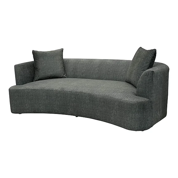 LH Home Isabella Sofa in Polished Pewter DAV027-SOFA-PPW