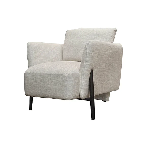 LH Home Beaux Club Chair in Natural Blend DAV036-NBL