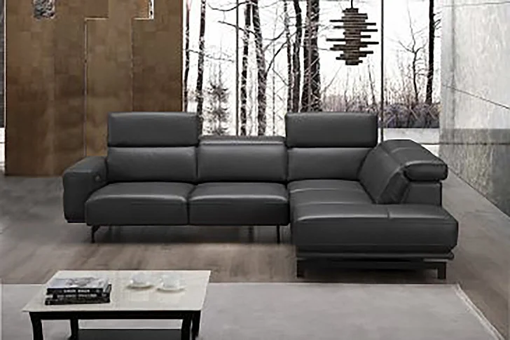 J&M Davenport Right Facing Sectional in Slate Grey 18875-RHFC PROMO