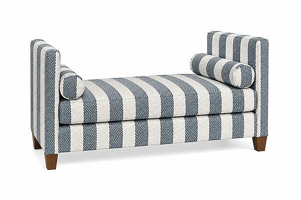 Vaughan-Bassett Upholstered Daybed in Blue Stripe 833-303S