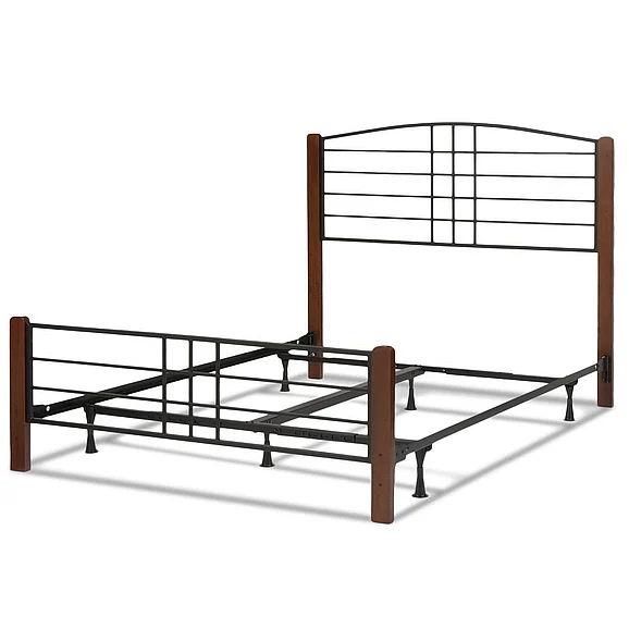 Fashion Bed Group Complete Dayton Full Bed w/ Frame in Textured Black and Spice B91854
