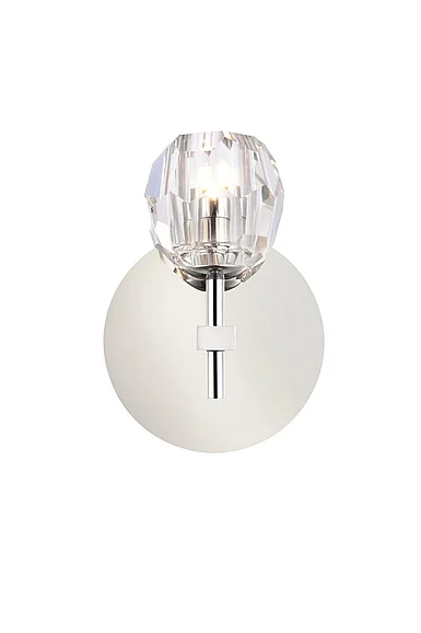 Elegant Eren 1 Light Chrome Wall Sconce 3505W6C