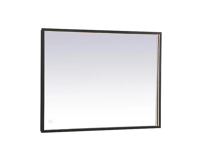 Elegant Pier 27X36 In. Led Mirror with Adjustable Color Temperature 3000K/4200K/6400K in Black MRE62736BK
