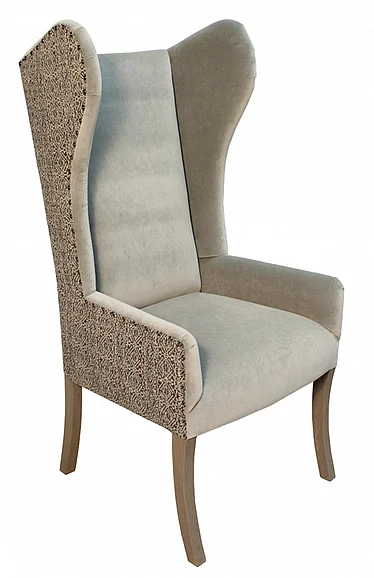 Peninsula Margo Occasional Wingback Chair in Priya Grey DC-002-0105