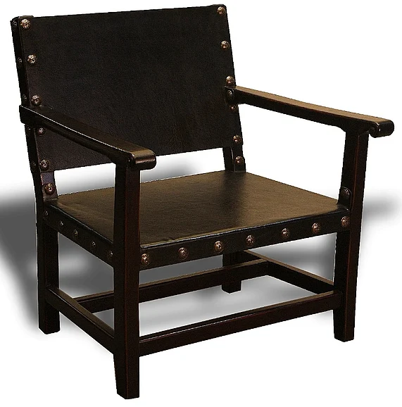 Peninsula Malaga Occasional Lounge Chair in Dark Leather DC-002-1105