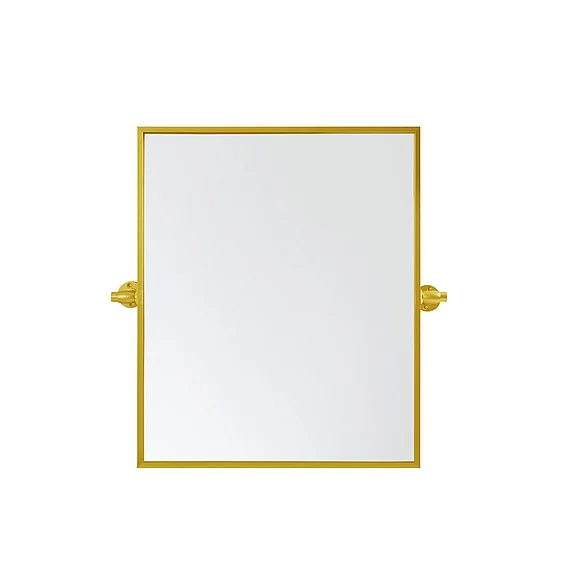 Elegant Rectangle Pivot Mirror 24X20 In. in Gold MR6E2024GD CLOSEOUT