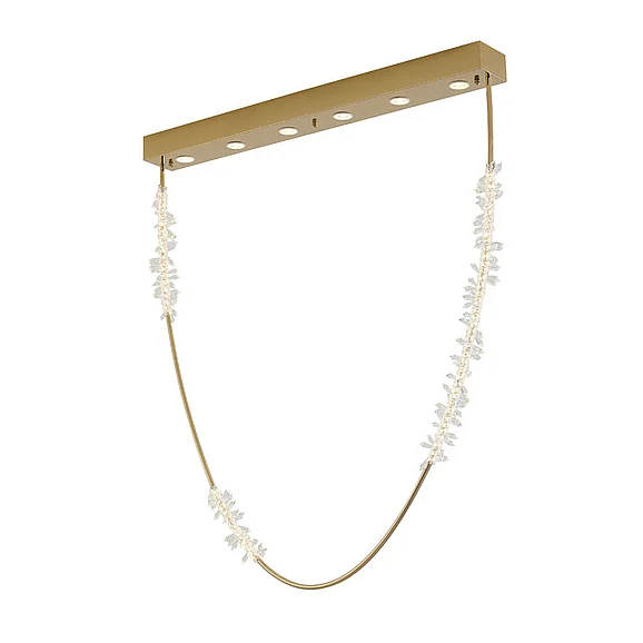 Bethel Gold Hairline Hoop Rope Chandelier DC08C42G
