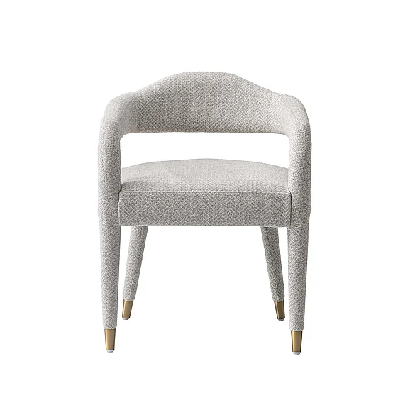 Manhattan Comfort Modern Aspen Tweed Dining Armchair in Silver Lining DC093AR-SL