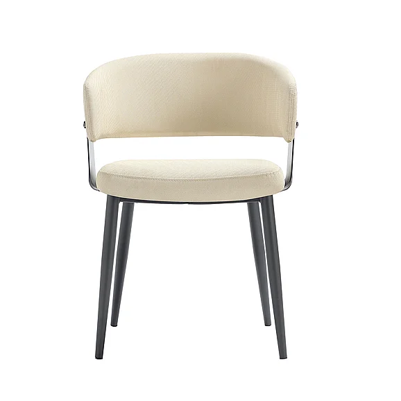 Manhattan Comfort Luce Sand Textured Leatherette Dining Chair with Metal Legs DC097-SD