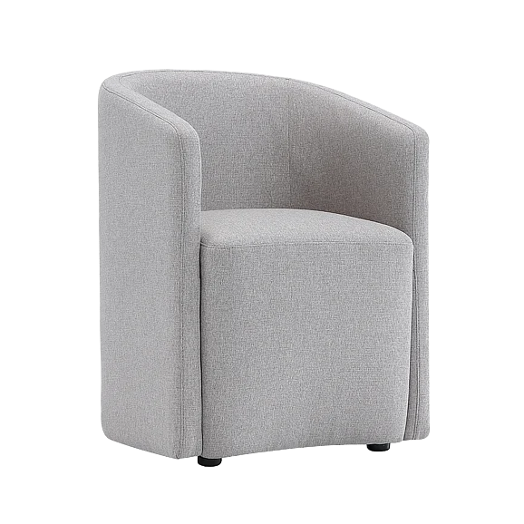 Manhattan Comfort Hearth Upholstered Armchair in Light Gray DC1540-2