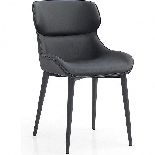 Whiteline Modern Morocco Dining Chair in DC1709P-BLK