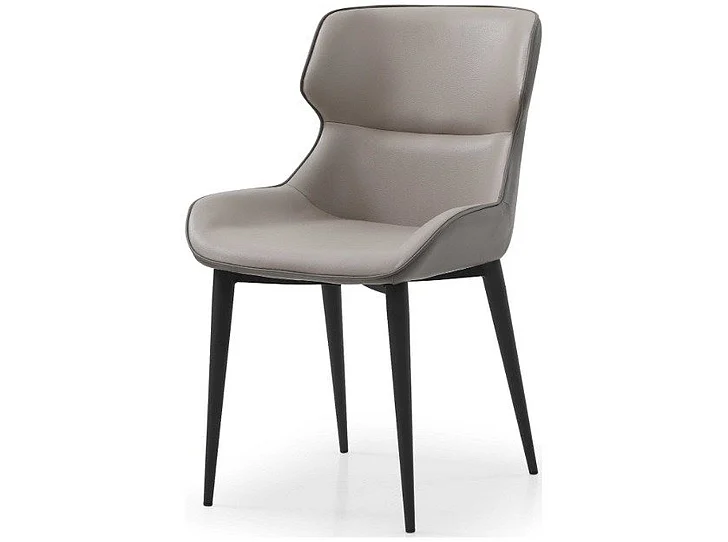 Whiteline Modern Morocco Dining Chair in DC1709P-LGRY/DGRY