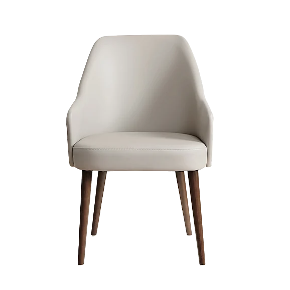 Manhattan Comfort Solace Wood Upholstered Dining Arm Chair in Light Gray DC1723-1