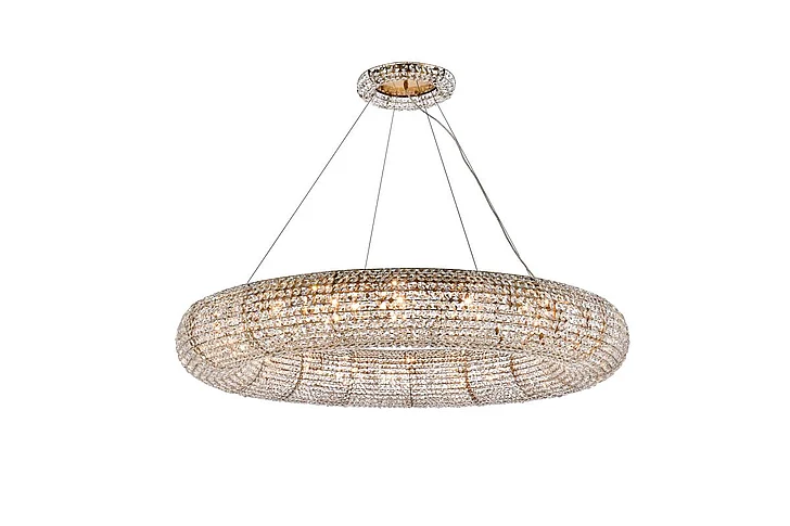 Elegant Paris 20 Light Brass Chandelier Clear Royal Cut Crystal 2114G52G/RC