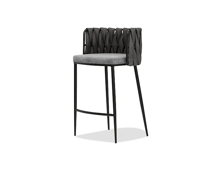 Mobital Weaver Counter Stool Sauvage Ult. Nubuck/Concrete Tweed Fabric, DCS-WEAV-SACO-PCBLA