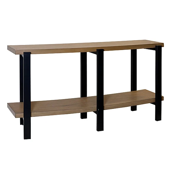 StyleCraft Natural & Ebony Curved Console Table DCV2401