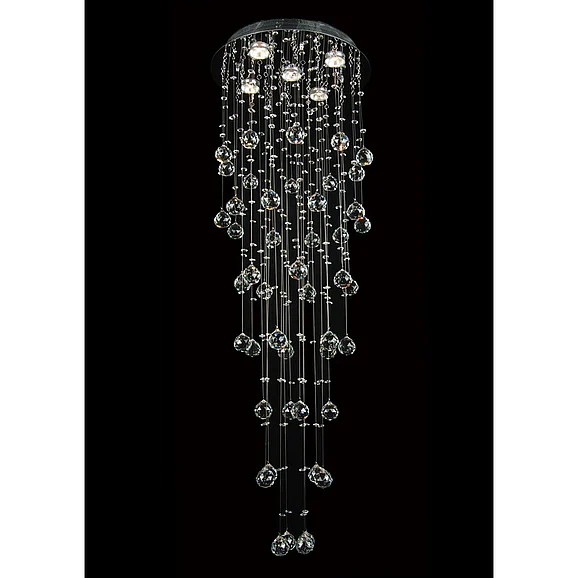 Bethel Chrome Frame w/ Clear Hanging Crystal Balls DD02-4