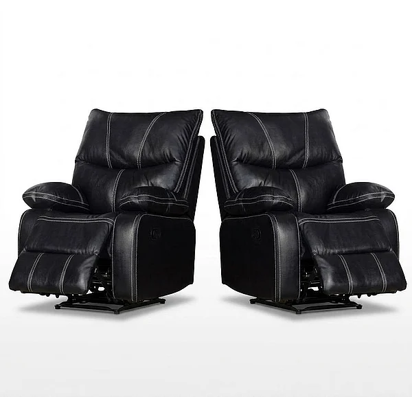 McFerran Home Furnishing SF1010 Power Recliner in Black SF1010-C (Set of 2)