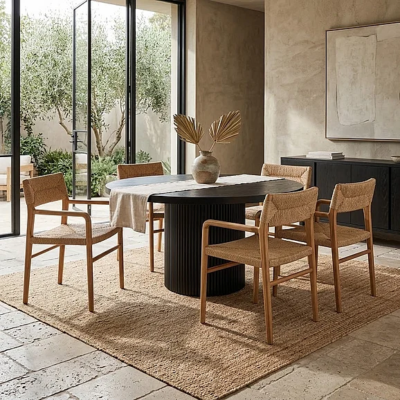 Artesia Elle/Emerson 5pc Dining Room Set in Black