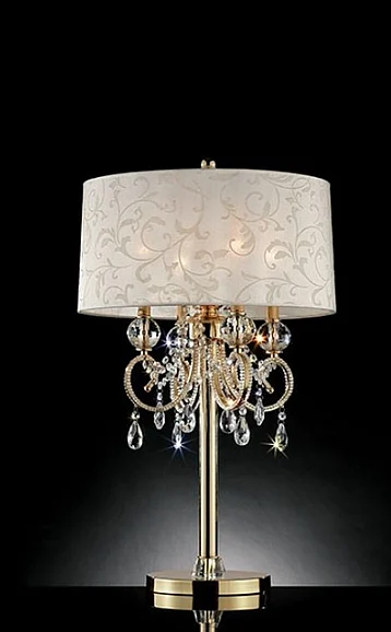 Furniture of America Deborah Table Lamp in Gold L9155T