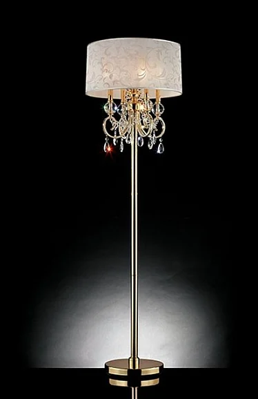 Furniture of America Deborah Floor Lamp in Gold L9155F