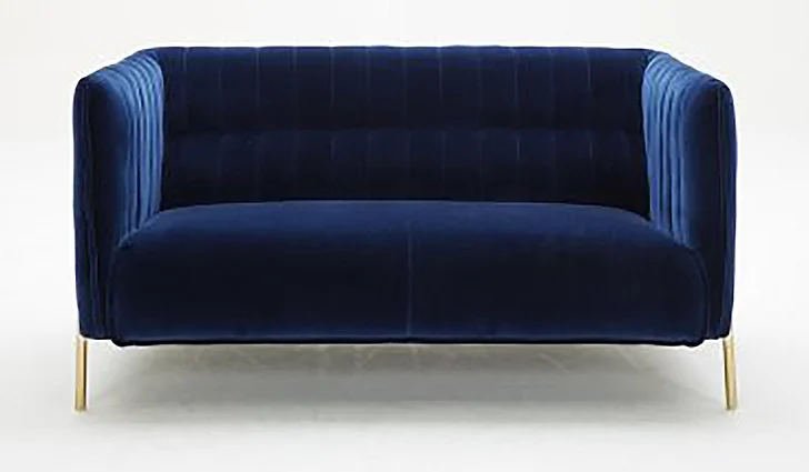 J&M Deco Loveseat in Blue 17663-B-L CLOSEOUT