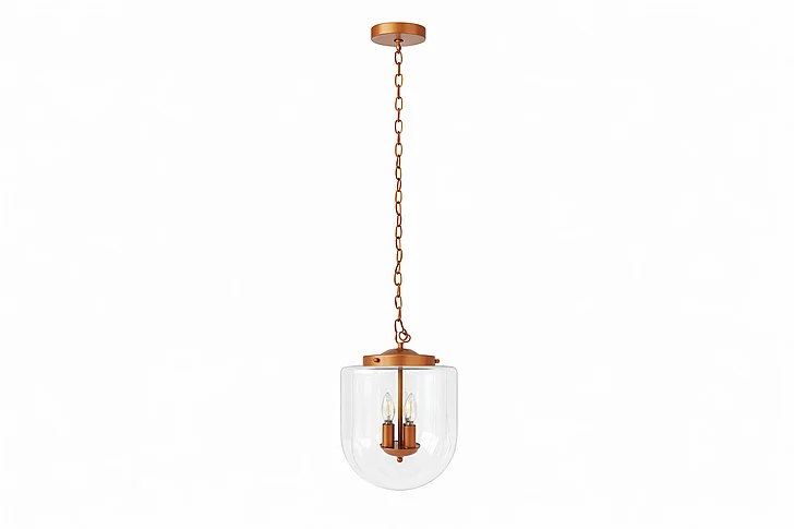 Ashcroft Delphi Pendant Lamp - Coarse Gold and Clear Glass PNL04102601