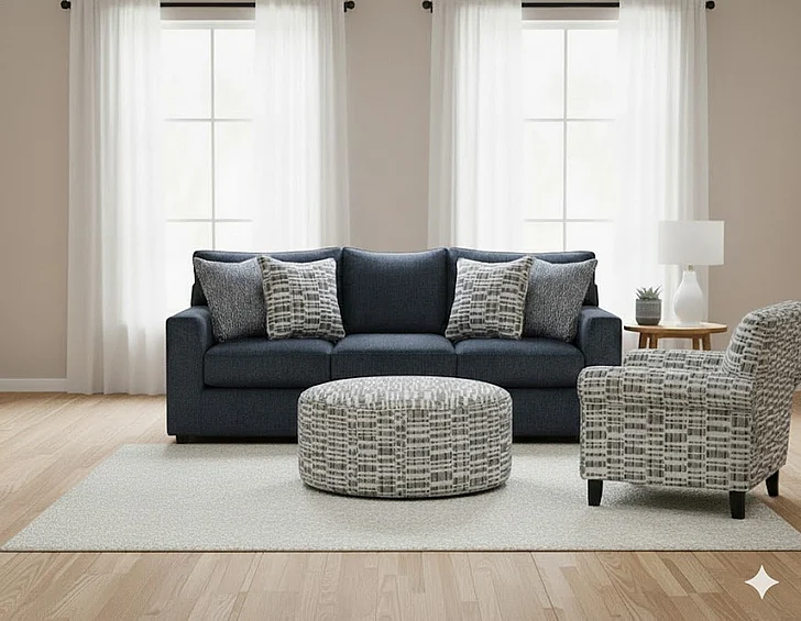 Southern Motion Universal Denim 2pc Living Room Set in Blue