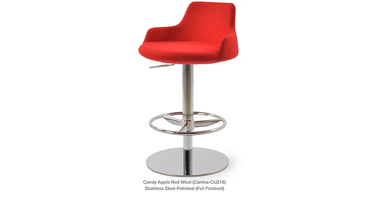 SohoConcept Dervish Piston Stool Full Footrest