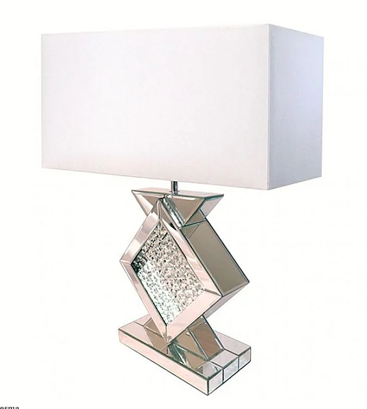 Furniture of America Desma Table Lamp in Champagne/White L74017