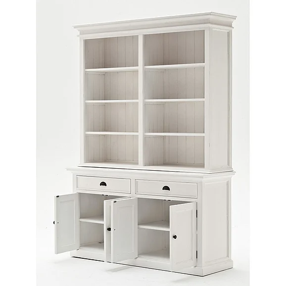 Nova Solo Halifax Hutch Bookcase Unit in White BCA599