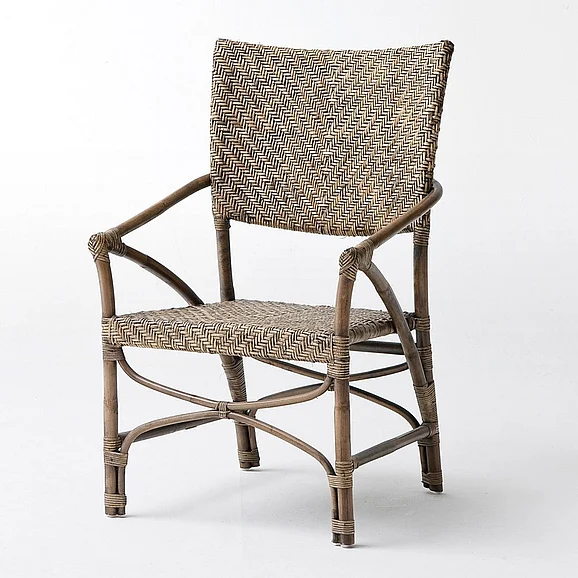 Nova Solo Wickerworks Jester Dining Chair (Set of 2) in Natural Black Wash CR48