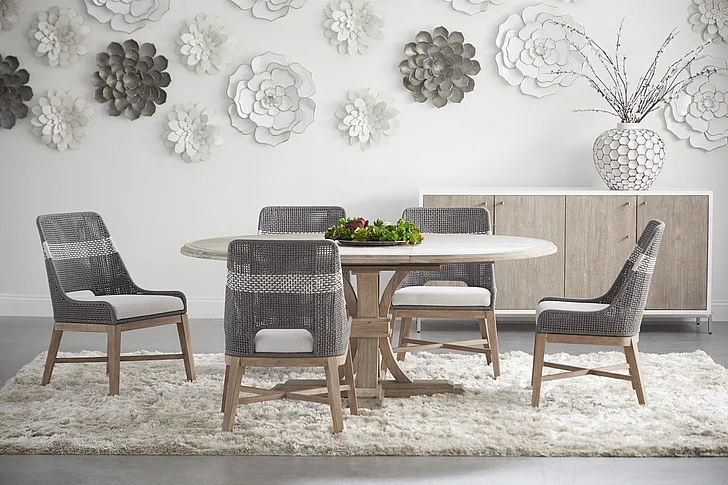 Essentials For Living Devon Round Extension 7pc Dining Room Set