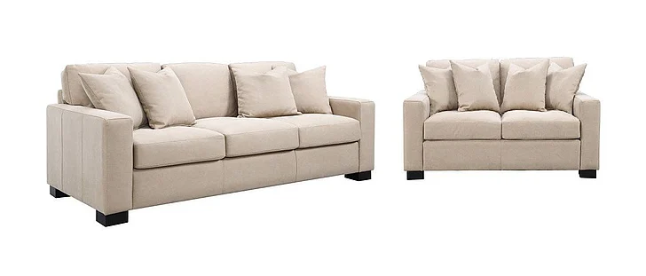 Intercon Furniture Stationary Dexter 2pc Sofa Living Room set w/ Pillows in Taupe